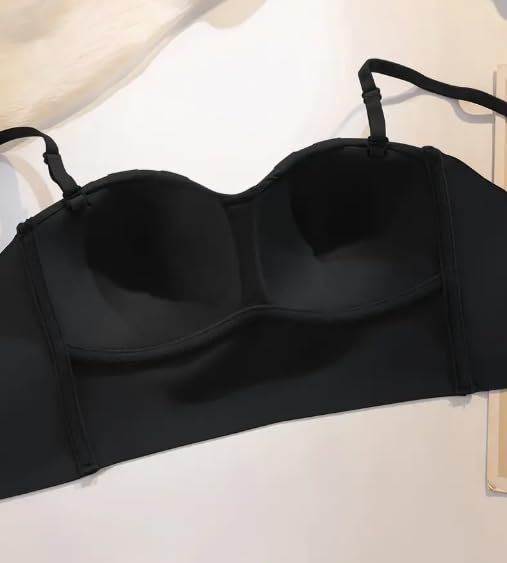 The Seventh Muse's Luna Luxe Strapless Bandeau Bra Black - Image 2
