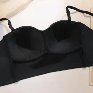 The Seventh Muse's Luna Luxe Strapless Bandeau Bra Black